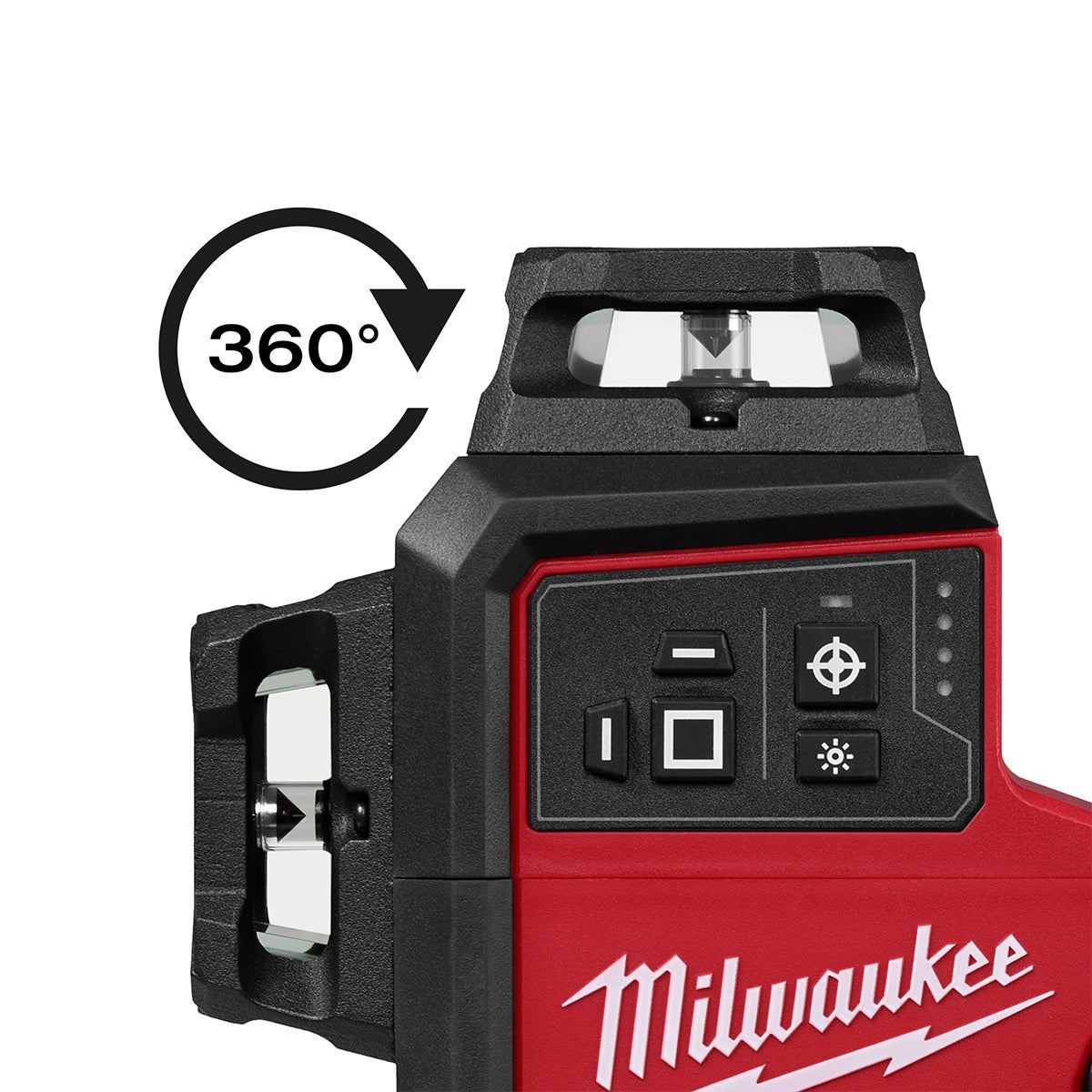 Milwaukee M12A3PLO-0C 12V M12 Green Auto Alignment 360° 3 Plane Laser with 1 x 2.5Ah Battery Charger Case & Laser Tripod