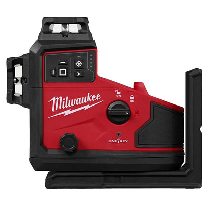 Milwaukee M12A3PLO-0C 12V M12 Green Auto Alignment 360° 3 Plane Laser with 1 x 2.5Ah Battery Charger Case & Laser Tripod